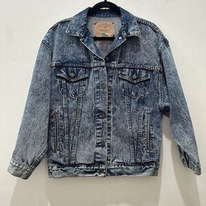 Vintage Levi's 80'S-90's Acid Wash‎ Denim Jacket 77930 1212 size Small